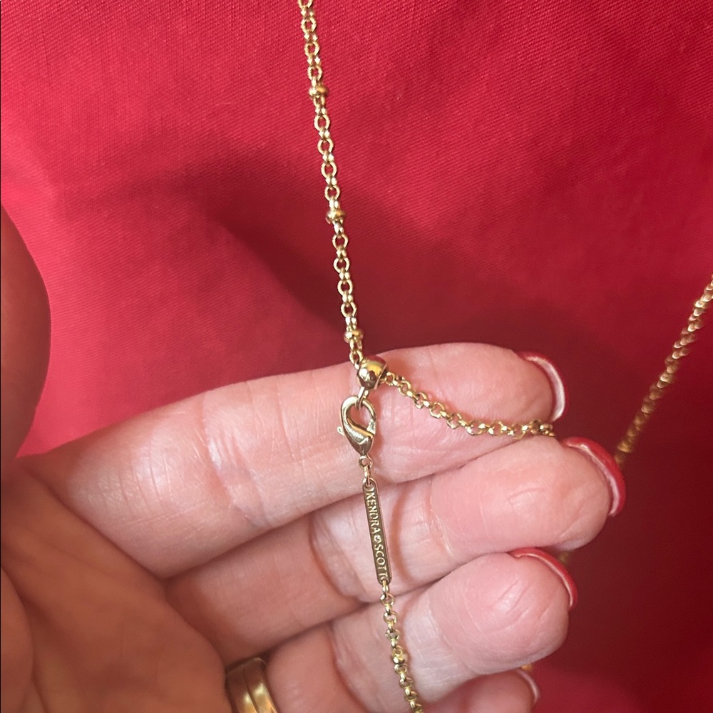 Kendra Scott Pink Heart Necklace on Adjustable Gold tone Chain sku#181 - Picture 6 of 9